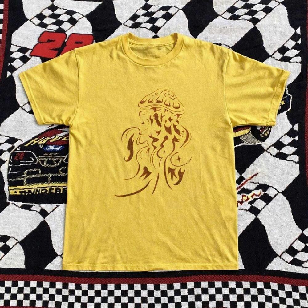 Yellow And Brown Jellyfish Graphic Tee